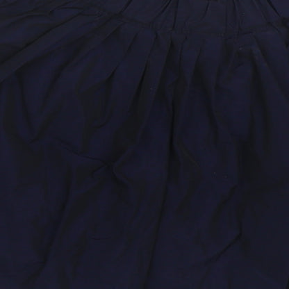 Marks and Spencer Girls Blue Polyester Pleated Skirt Size 3-4 Years Regular