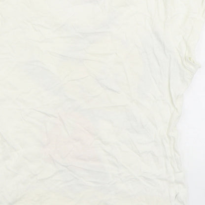 915 Generation Girls White 100% Cotton Basic T-Shirt Size 9 Years Round Neck Pullover - Mickey Mouse