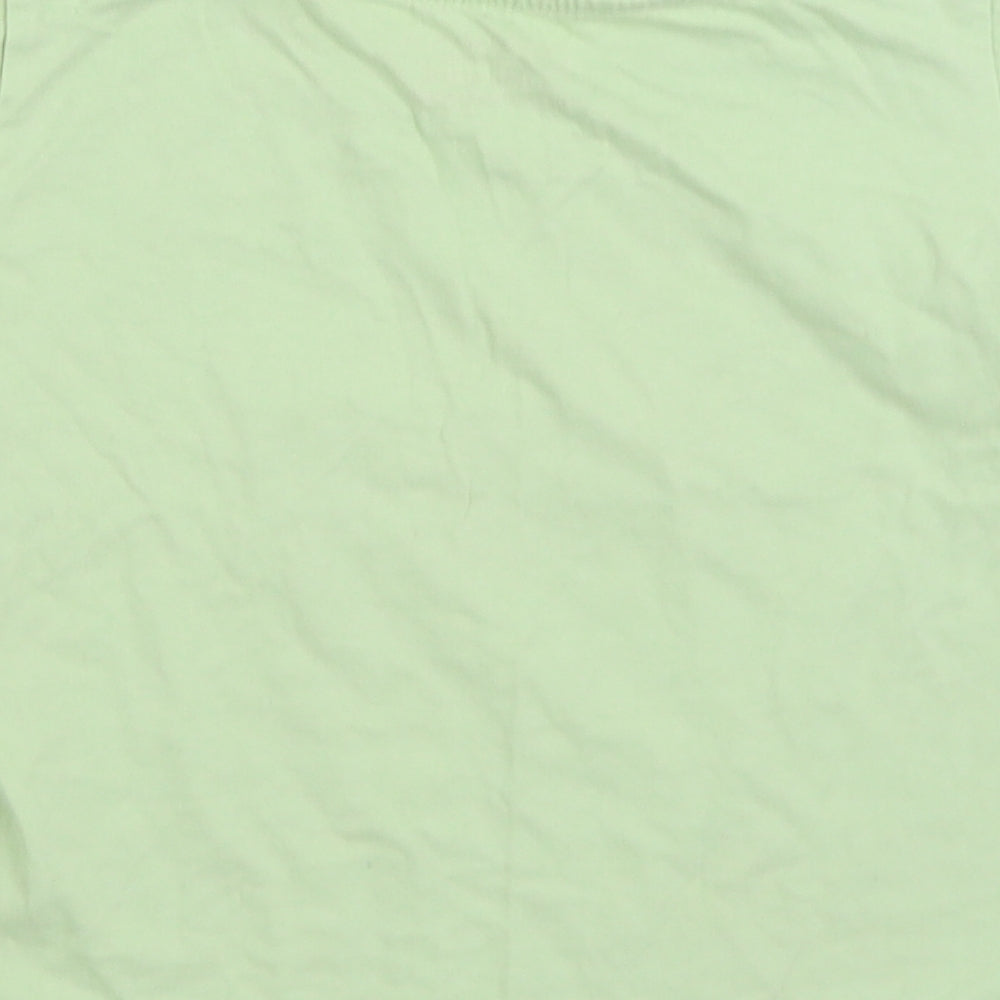 Primark Girls Green 100% Cotton Basic T-Shirt Size 7-8 Years Round Neck Pullover - You Are Lovely