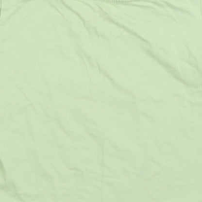 Primark Girls Green 100% Cotton Basic T-Shirt Size 7-8 Years Round Neck Pullover - You Are Lovely