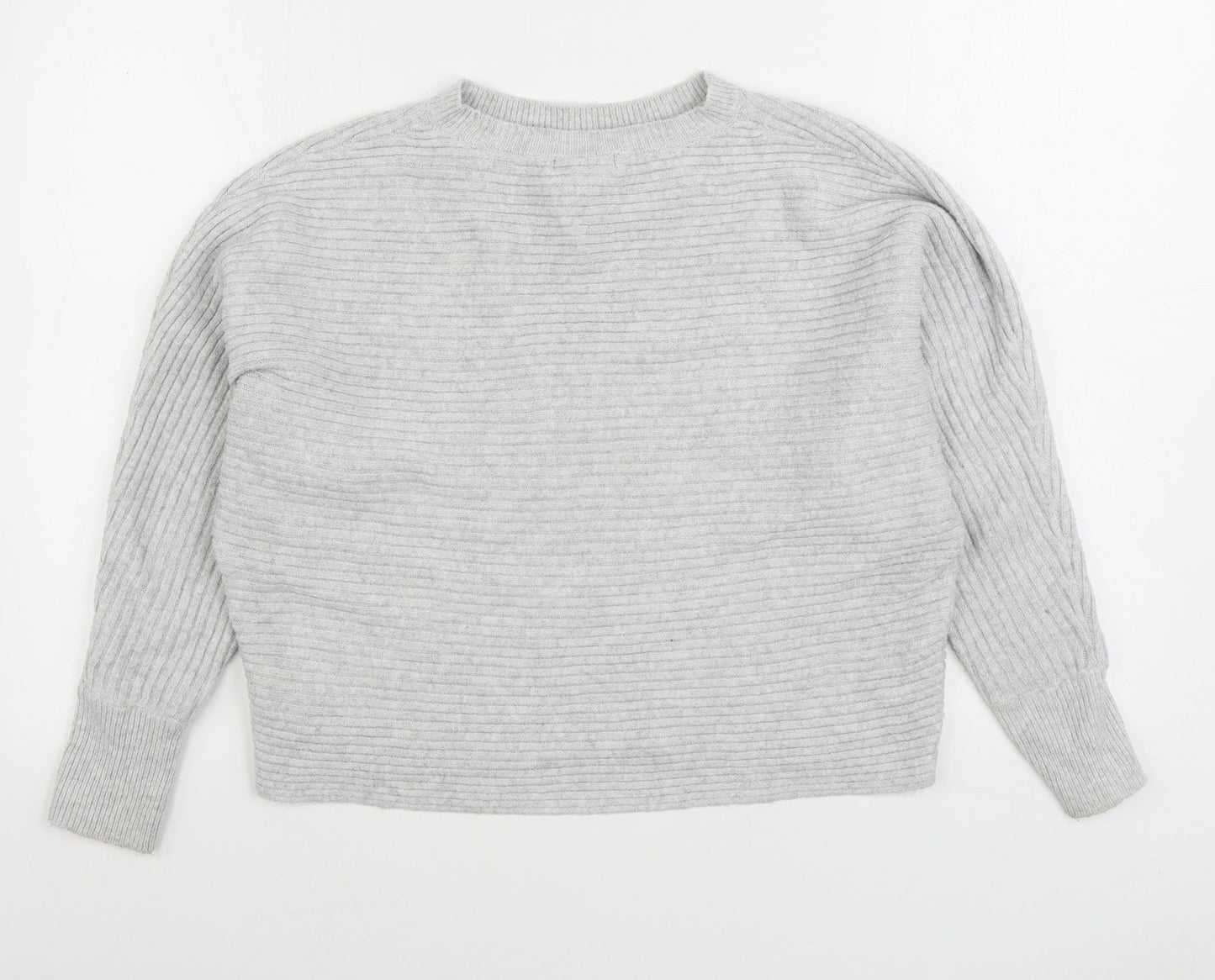 F&F Womens Grey Round Neck Polyester Pullover Jumper Size M