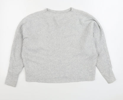 F&F Womens Grey Round Neck Polyester Pullover Jumper Size M