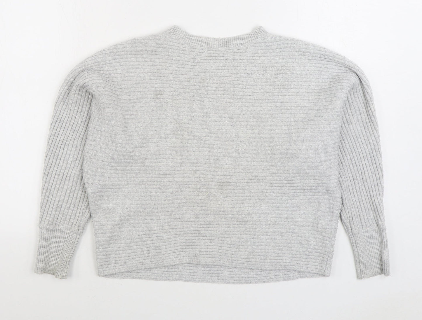 F&F Womens Grey Round Neck Polyester Pullover Jumper Size M