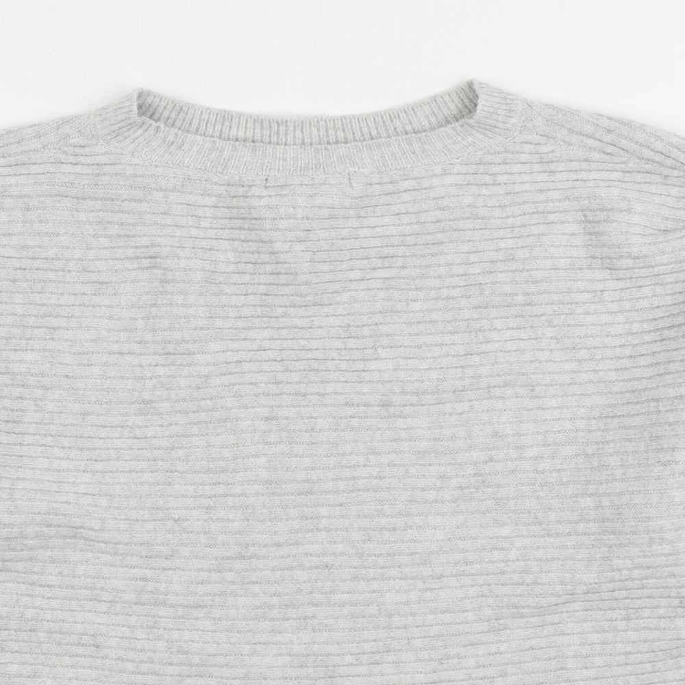 F&F Womens Grey Round Neck Polyester Pullover Jumper Size M