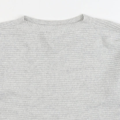 F&F Womens Grey Round Neck Polyester Pullover Jumper Size M