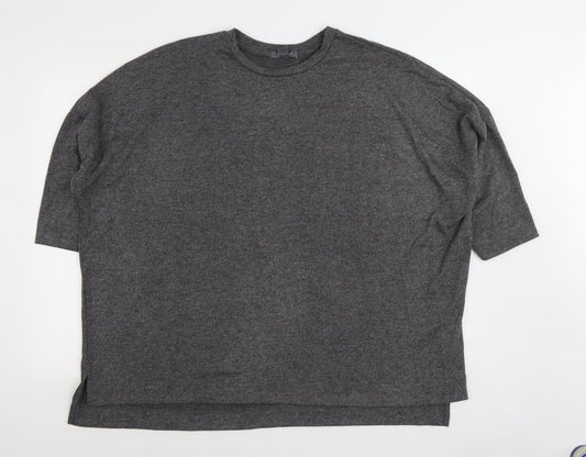 Primark Womens Grey Round Neck Polyester Pullover Jumper Size XL