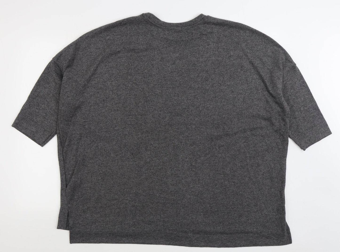 Primark Womens Grey Round Neck Polyester Pullover Jumper Size XL