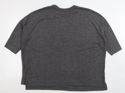 Primark Womens Grey Round Neck Polyester Pullover Jumper Size XL