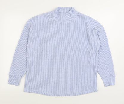 TU Womens Blue Polyester Pullover Sweatshirt Size 16 Pullover