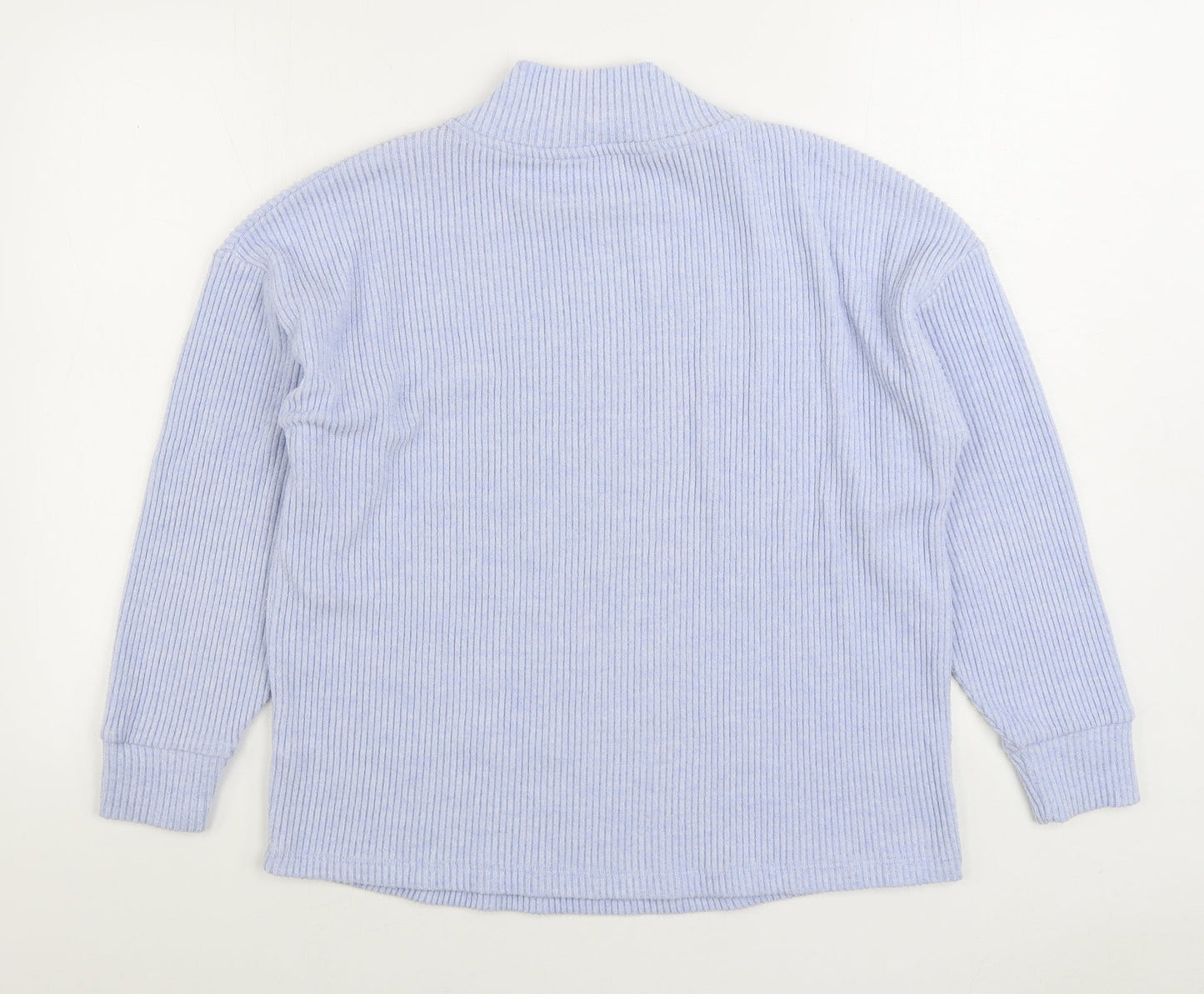 TU Womens Blue Polyester Pullover Sweatshirt Size 16 Pullover