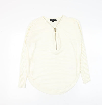 Womens UK Size L Cameo Rose White Pullover Jumper