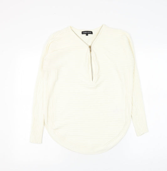 Womens UK Size L Cameo Rose White Pullover Jumper