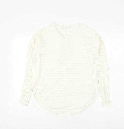 Womens UK Size L Cameo Rose White Pullover Jumper