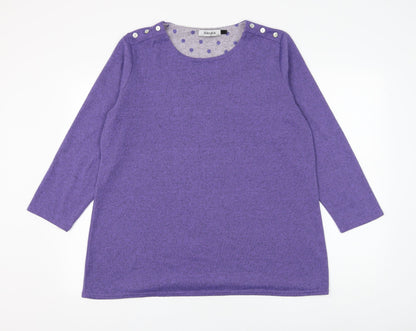 Womens UK Size L Alexara Orange Pullover Jumper