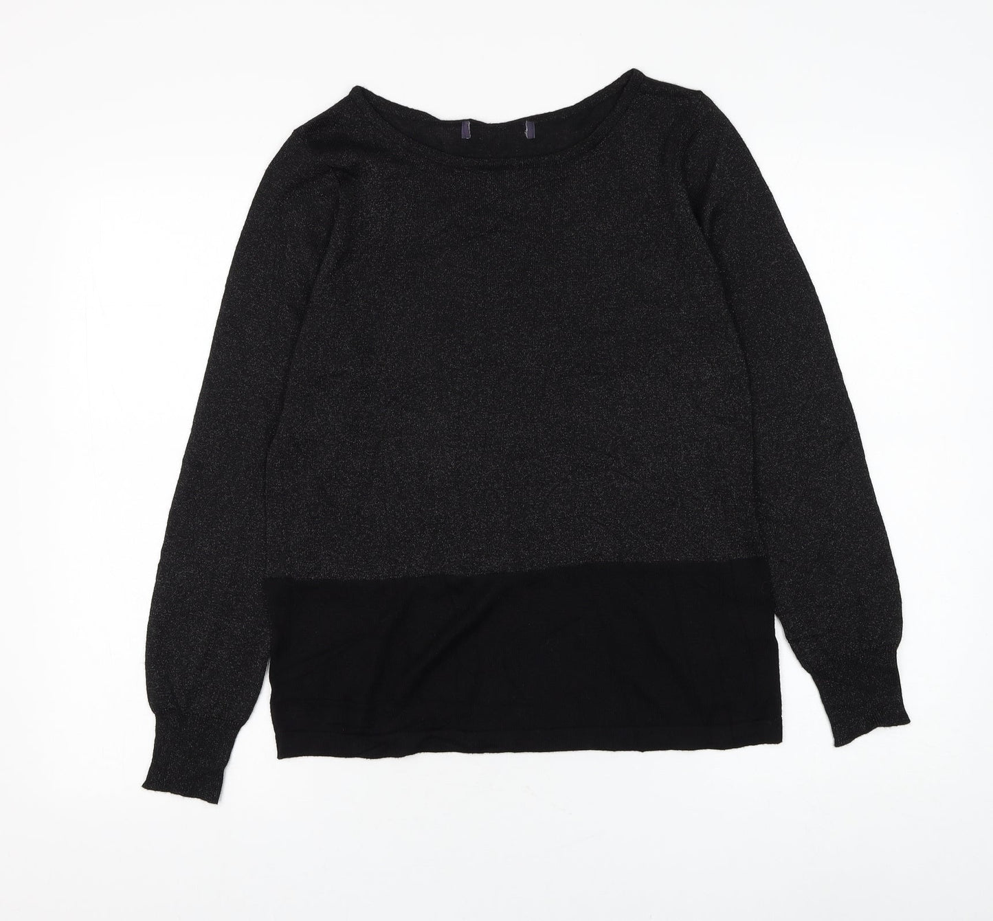 Womens UK Size M Preworn Black Pullover Jumper