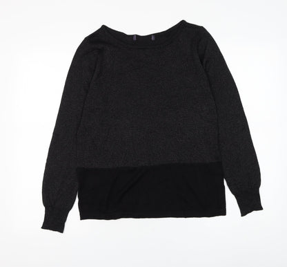 Womens UK Size M Preworn Black Pullover Jumper