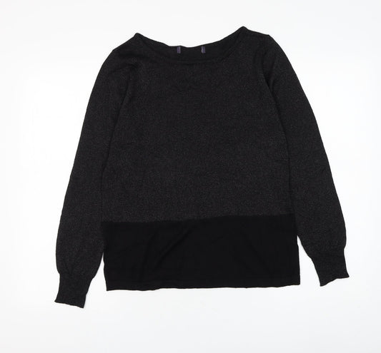 Womens UK Size M Preworn Black Pullover Jumper