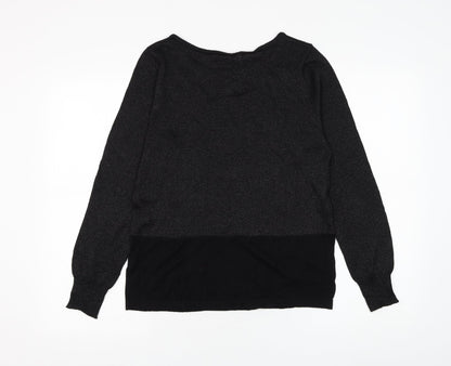 Womens UK Size M Preworn Black Pullover Jumper