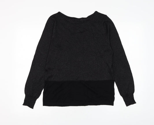 Womens UK Size M Preworn Black Pullover Jumper