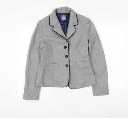 Vila Gallo Womens Grey Jacket Blazer Size 10 Button - Deer