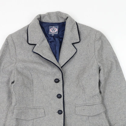 Vila Gallo Womens Grey Jacket Blazer Size 10 Button - Deer