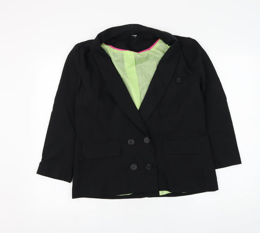 Primark Womens Black Jacket Blazer Size 14 Button