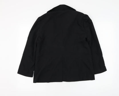 Primark Womens Black Jacket Blazer Size 14 Button