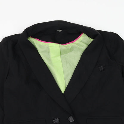 Primark Womens Black Jacket Blazer Size 14 Button