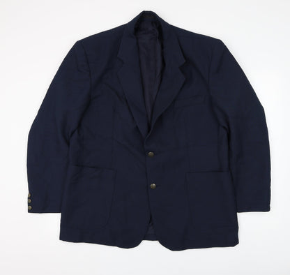 Mens UK Size 44 Classic Regular Blue Suit Jacket