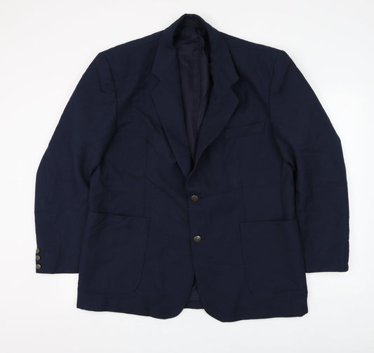 Mens UK Size 44 Classic Regular Blue Suit Jacket
