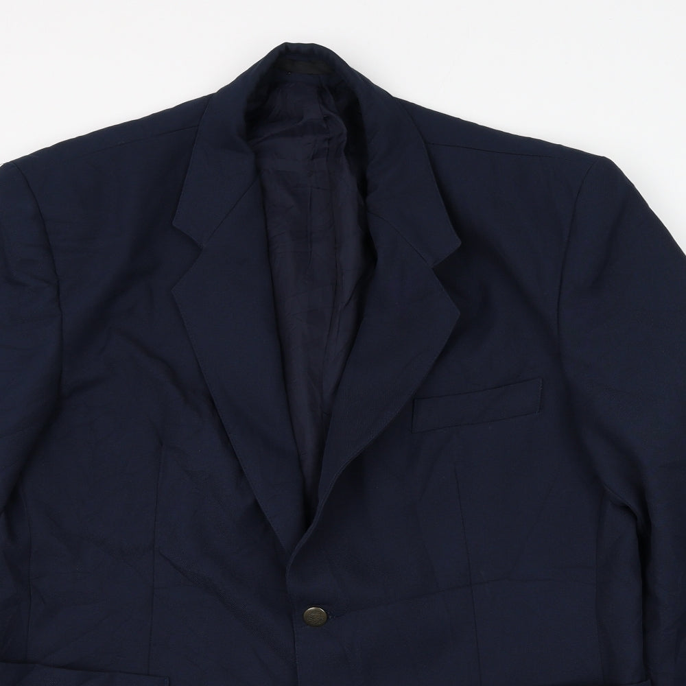 Mens UK Size 44 Classic Regular Blue Suit Jacket