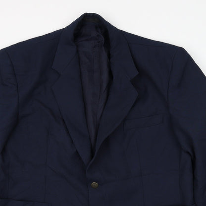 Mens UK Size 44 Classic Regular Blue Suit Jacket