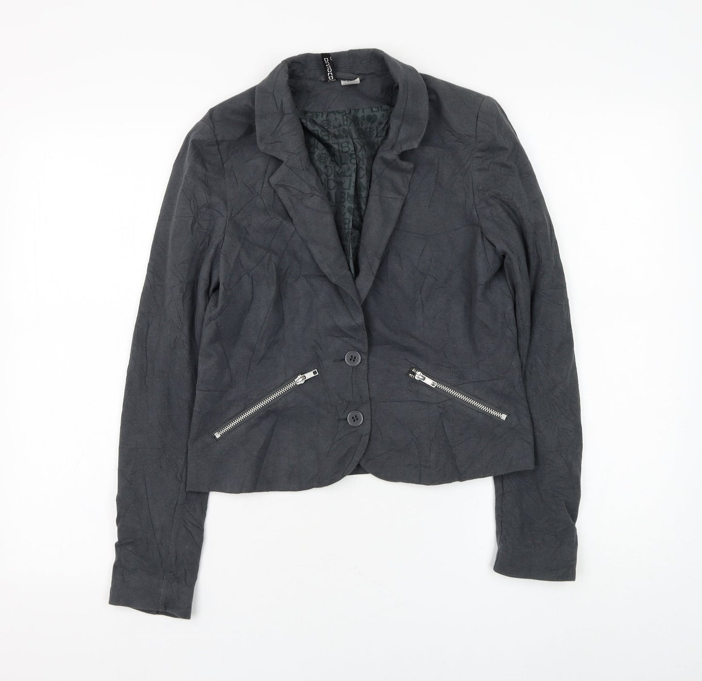 Womens UK Size 12 H&M Grey Jacket