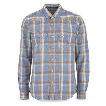 Mens UK Size S TOM TAILOR Blue  Button-Up Long Sleeve Casual Shirt