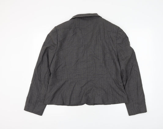 Autonomy Womens Grey Jacket Blazer Size 18 Button