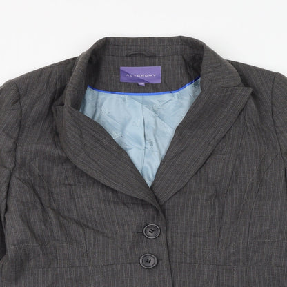 Autonomy Womens Grey Jacket Blazer Size 18 Button