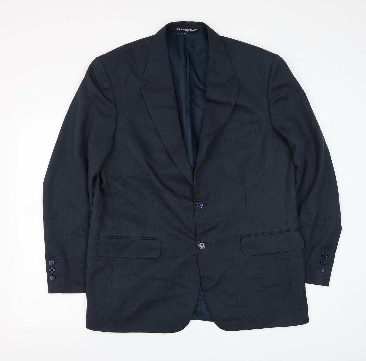 Mens UK Size 42 Greenwoods Regular Blue Suit Jacket