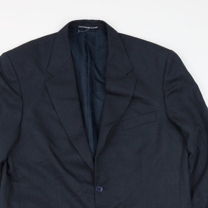 Mens UK Size 42 Greenwoods Regular Blue Suit Jacket