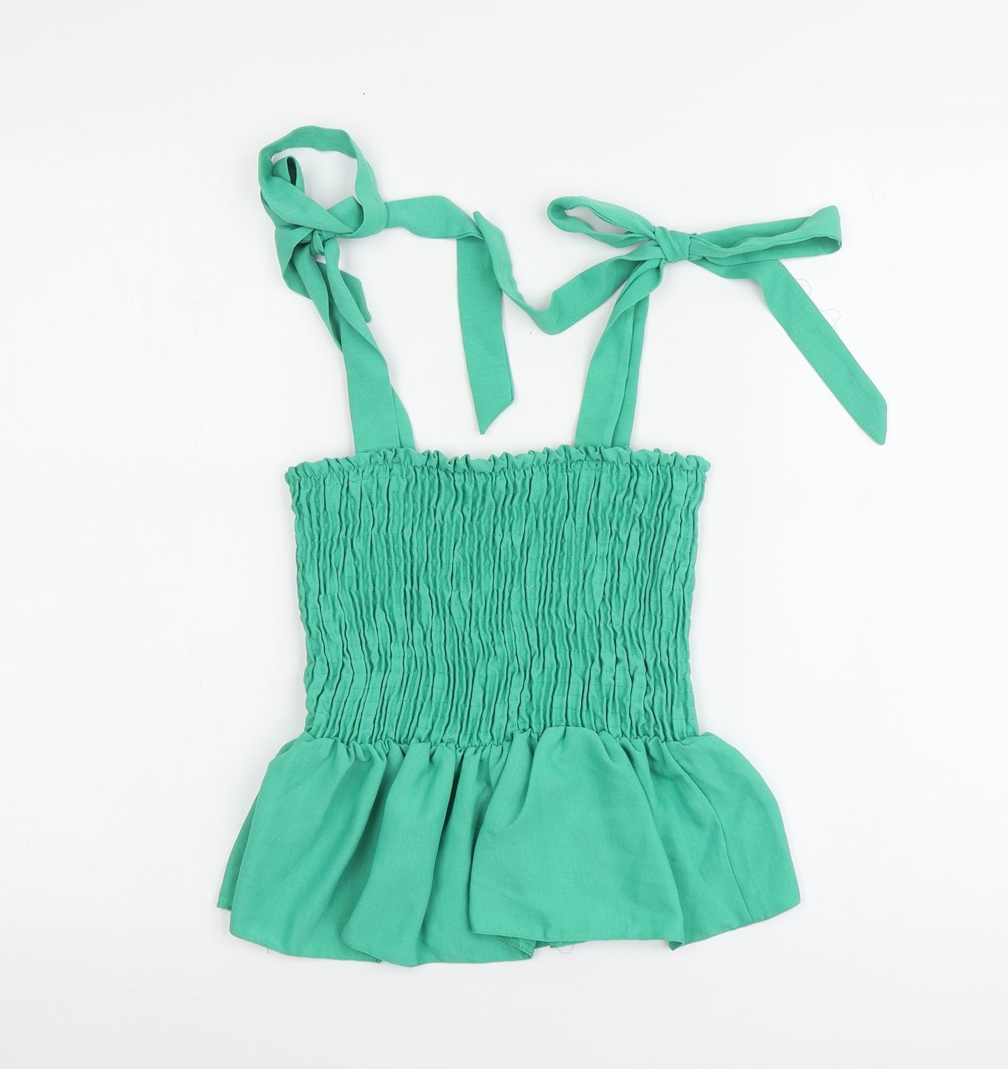 Womens UK Size S New Look Green Basic Blouse