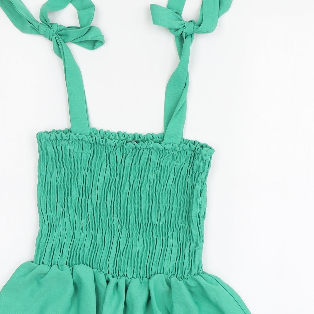 Womens UK Size S New Look Green Basic Blouse