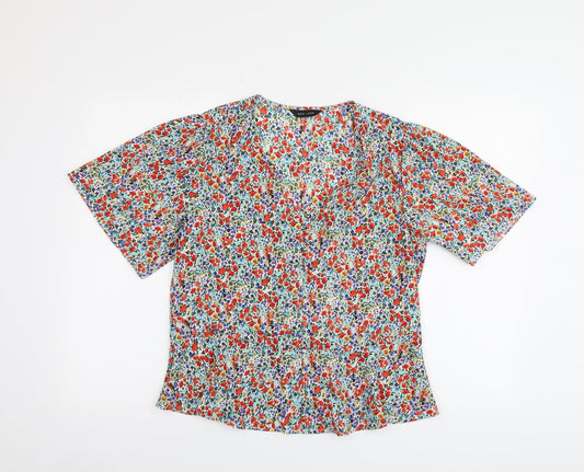 Womens UK Size S New Look Multicoloured Basic Button-Up