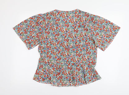 Womens UK Size S New Look Multicoloured Basic Button-Up