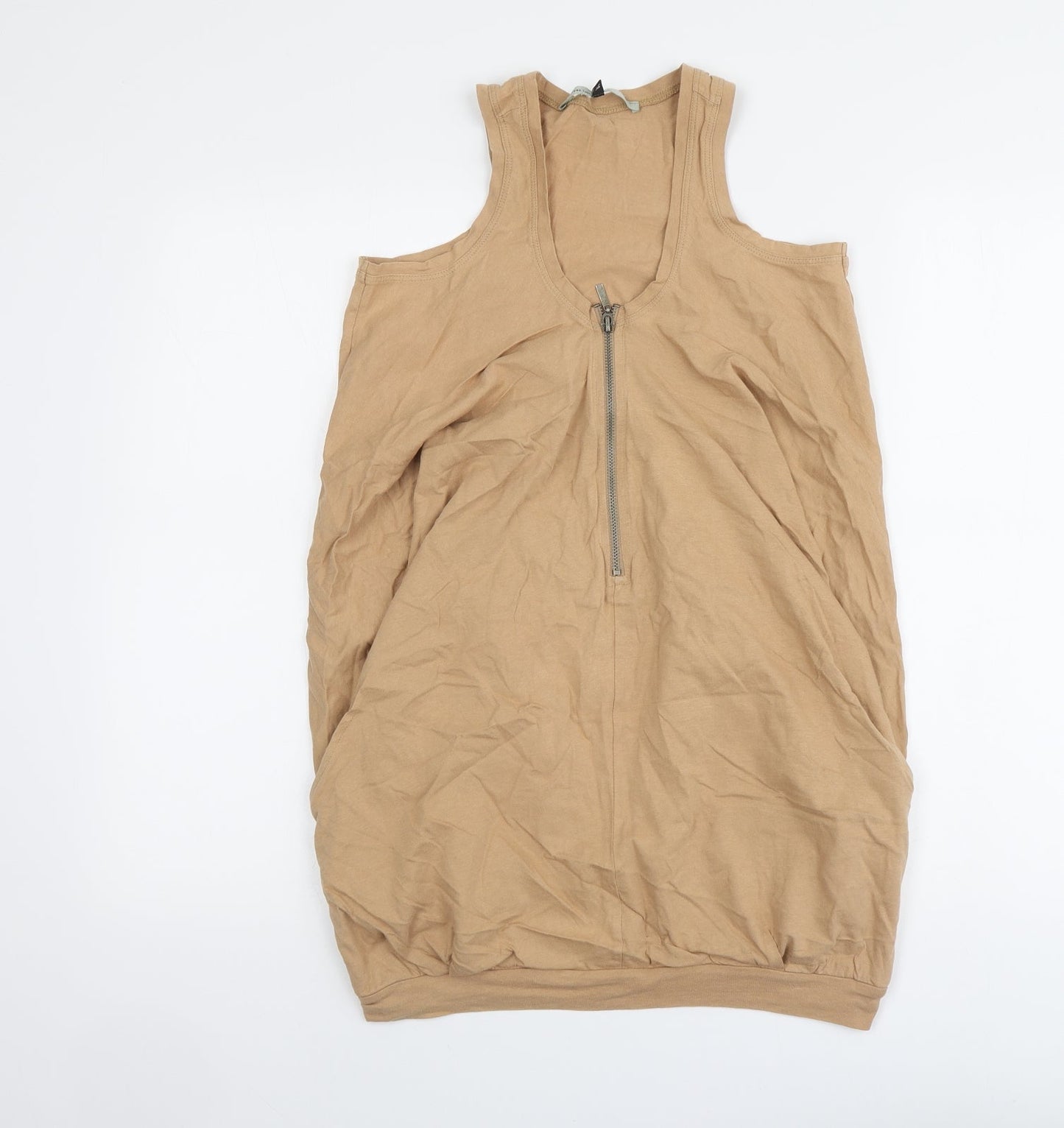 Womens UK Size 10 River Island Beige Basic Tank