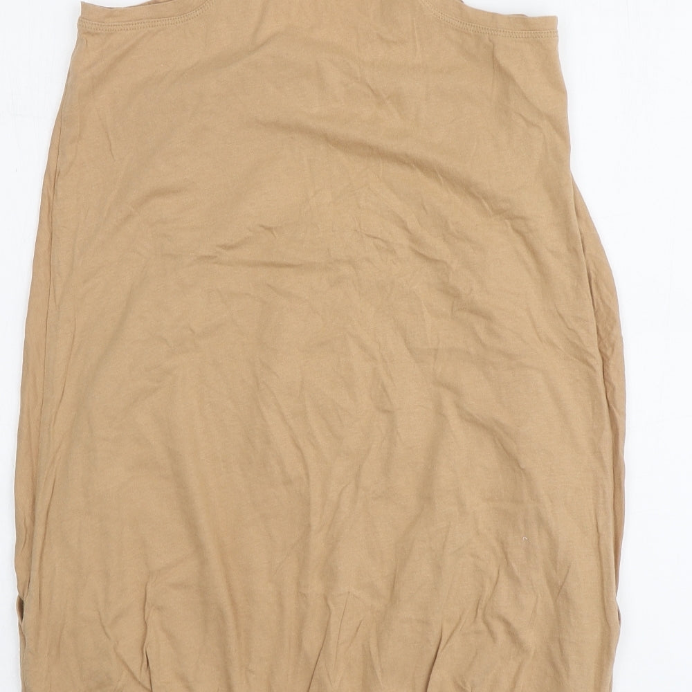 Womens UK Size 10 River Island Beige Basic Tank