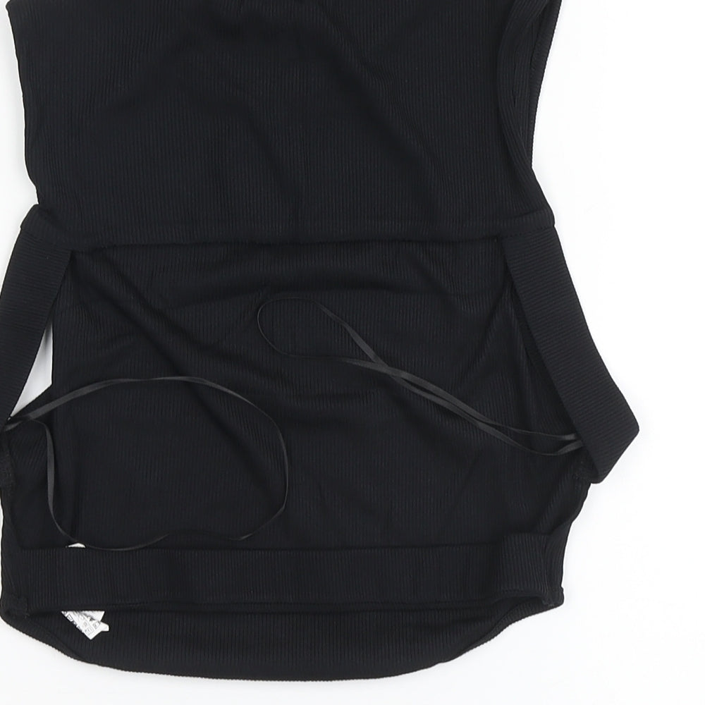 Womens UK Size M Zara Black Basic Tank