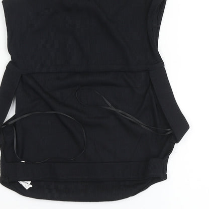 Womens UK Size M Zara Black Basic Tank