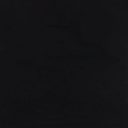 TU Womens Black Geometric Viscose Basic T-Shirt Size 10 Round Neck