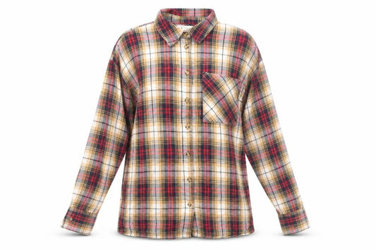 Topman Womens Brown Plaid Cotton Basic Button-Up Size S Collared