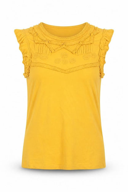 Womens UK Size 8 Falmer Heritage Yellow Jersey Tank