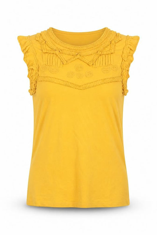 Womens UK Size 8 Falmer Heritage Yellow Jersey Tank